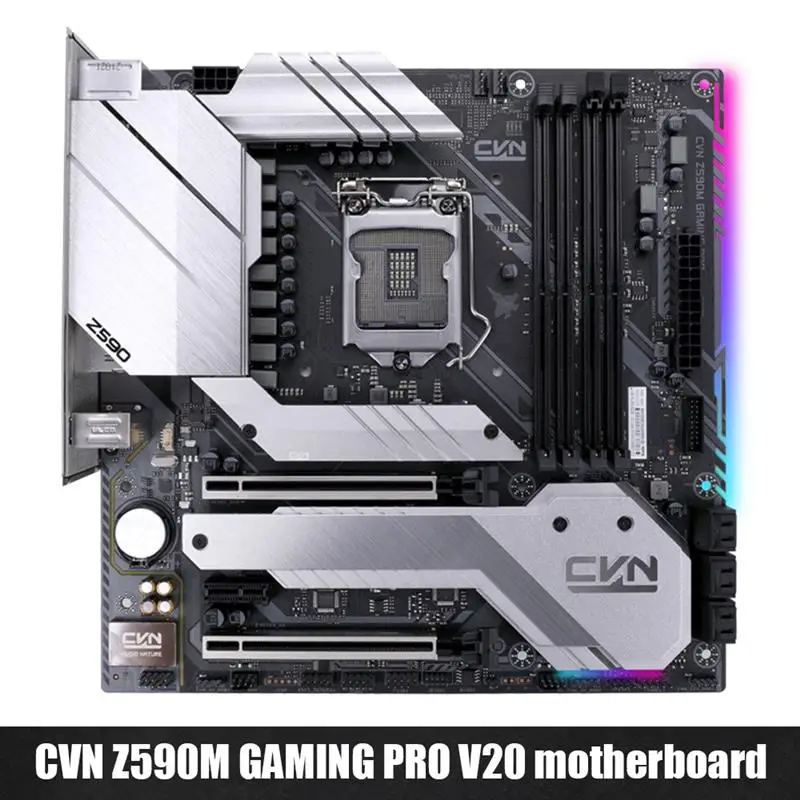 Preise Bunte Motherboard CVN Z590M GAMING PRO V20 128GB PC-E X16 X4 SATA 3,0 M.2 SSD Motherboard Für 11600K/11700K/11900K