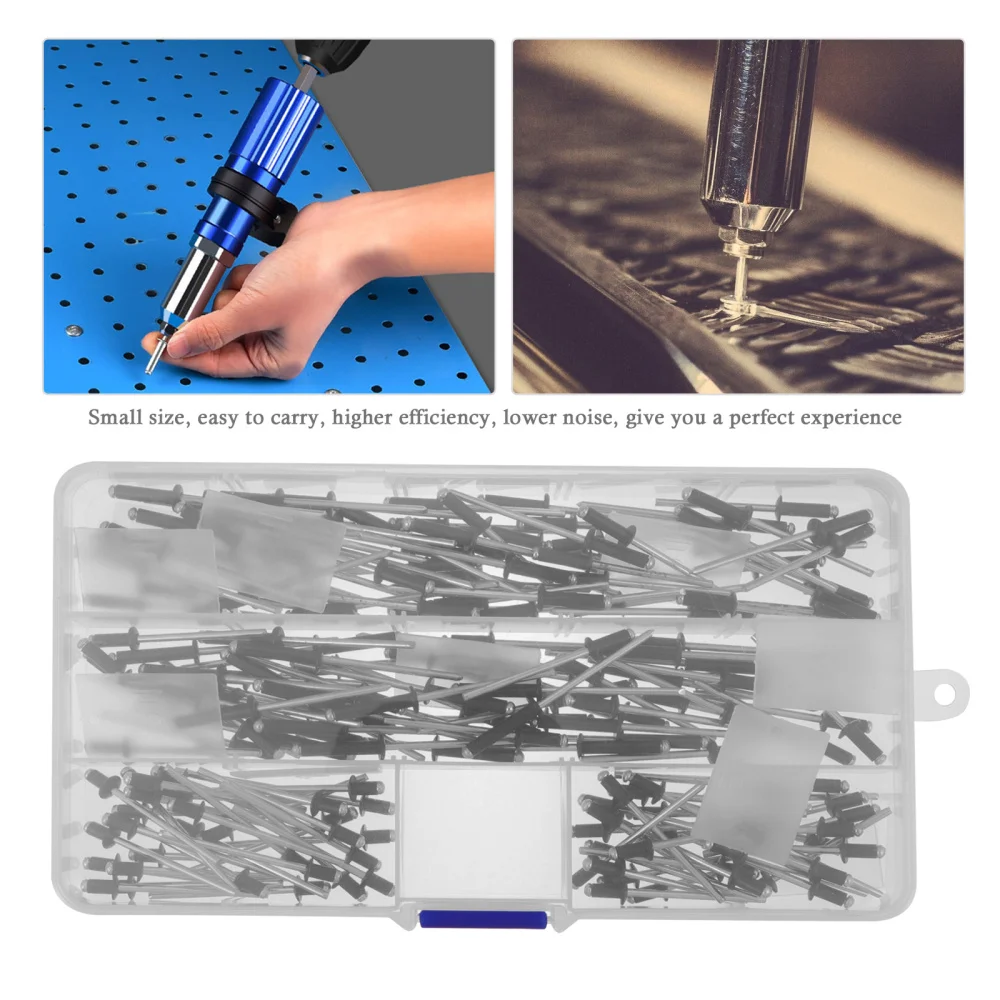 

180pcs Aluminum Rivet Assortment Blind Rivets Rivets with Storage Case