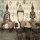 Юго-Восточная азиатская тайская статуя Будды, промышленный декор, Настенная бумага s для ресторана, йоги, студии, задний фон для храма, Настенная 3D Бумага
