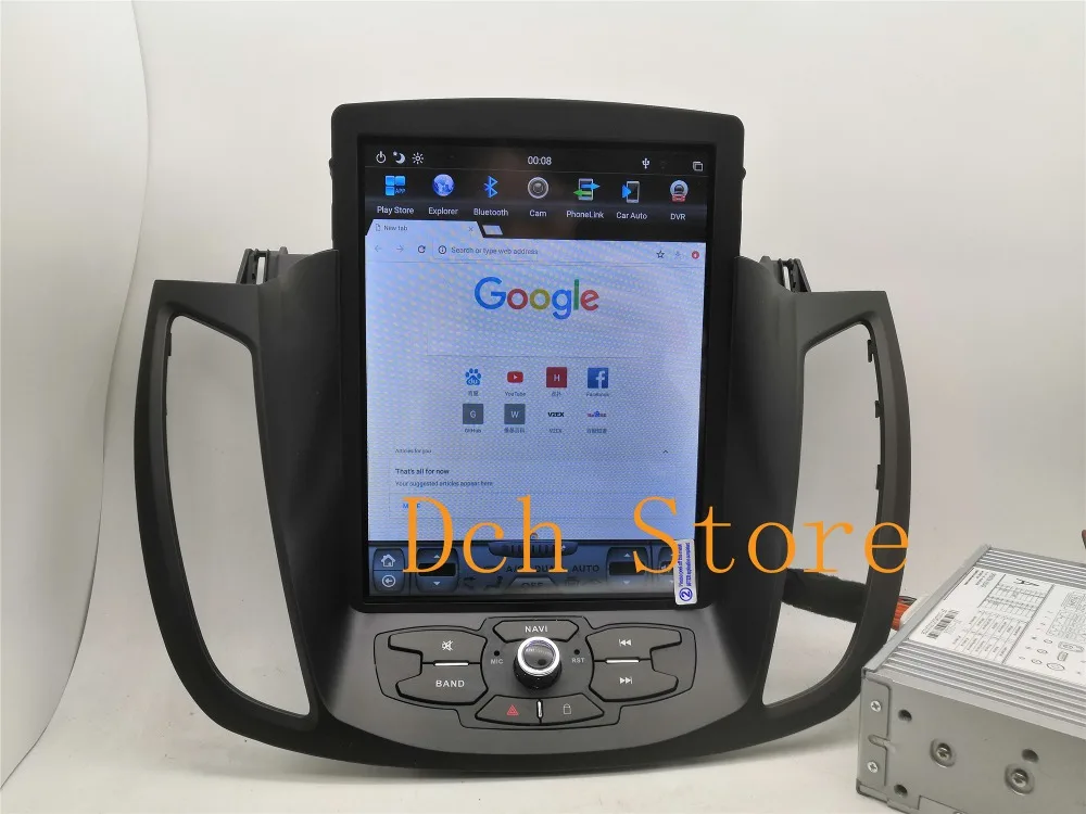 10,4 ''вертикальный экран Tesla стиль Android 8,1 автомобильный DVD gps плеер для Ford Kuga 2013 PX6 CARPLAY радио gps