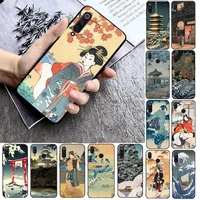 fhnblj ukiyo e japanese style art phone case for xiaomi max3 mi 9 se mi8 f1 9se 10 lite f1 back coque