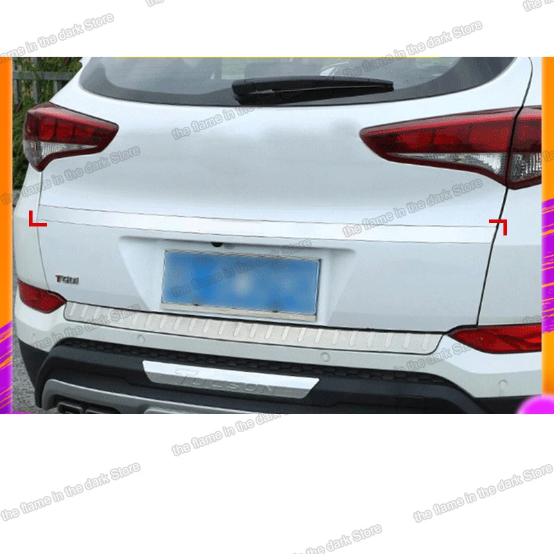 

Lsrtw2017 Stainless Steel Car Trunk Strip Tailgate Rear Door Trims for Hyundai Tucson 2015 2016 2017 2018 2019 2020 Accessories