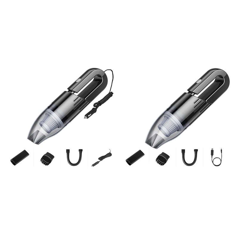 

Car Vacuum Cleaner 120W 6000Pa High Suction Handheld Vacuum Cleaner Low Noise Wet and Dry Mini Vacuum Cleaner
