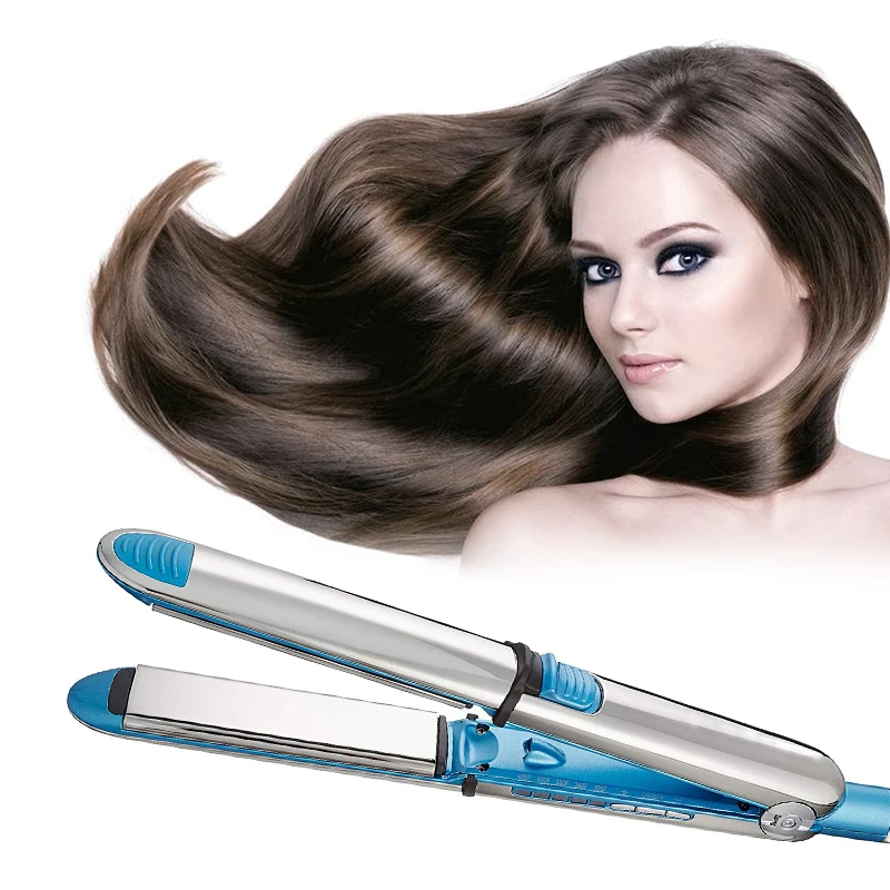 

Pro Nano Titanium Electric Hair Straightener Professional Flat Iron Straightening Floating Plate LCD Digital Styling 100-220V