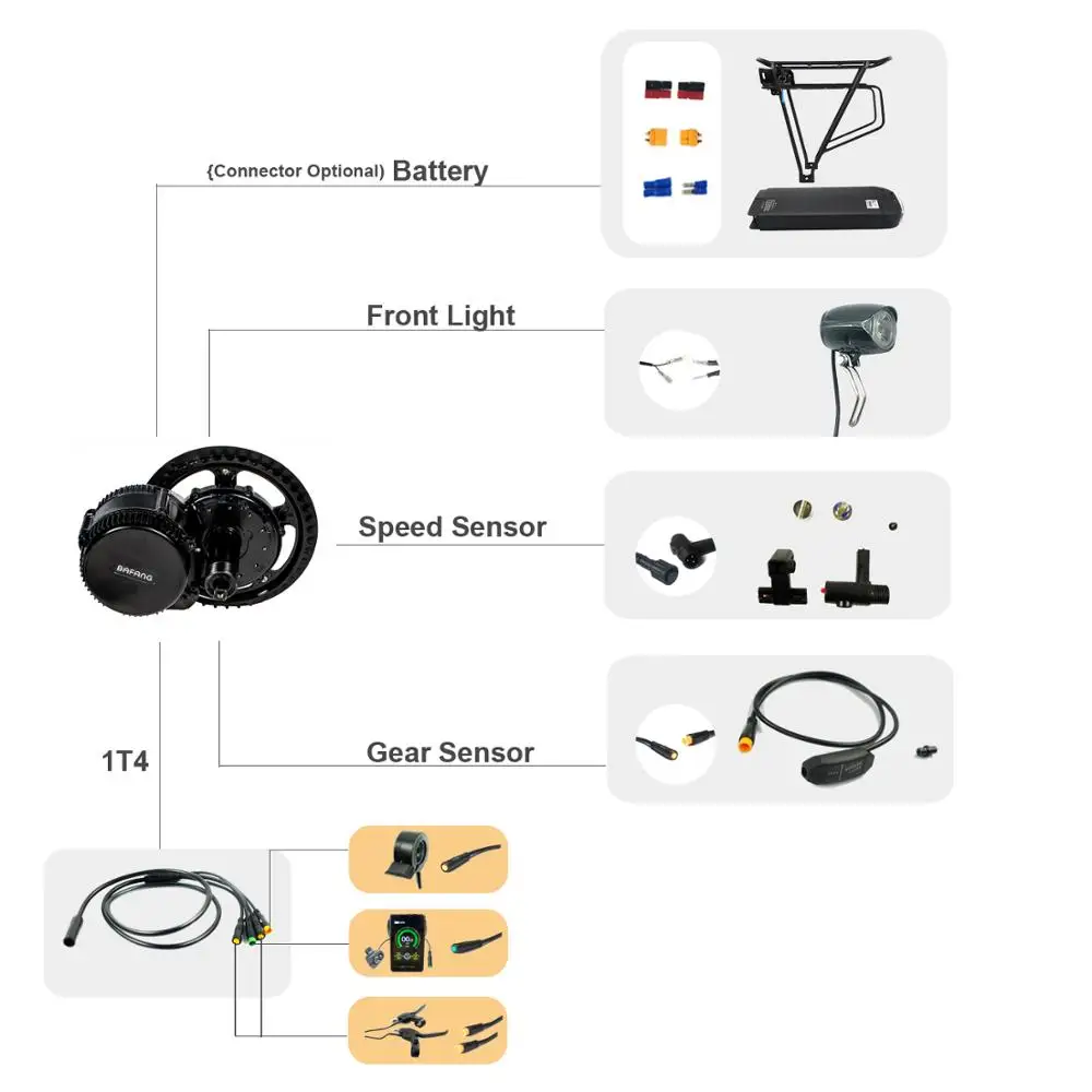 Bafang 8FUN 36V 250W BBS01B MMG340 16Ah стеллаж для выставки товаров Батарея 850C SW102 Mid Мотор привода
