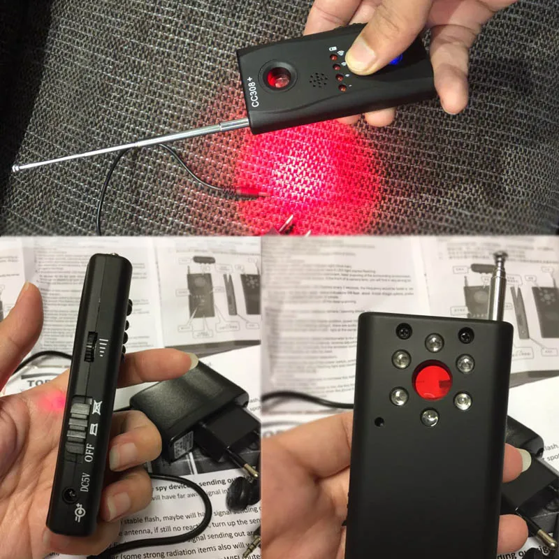 Полный спектр Анти шпион ошибка детектора мини Камера RF Скрытая сигнал GSM