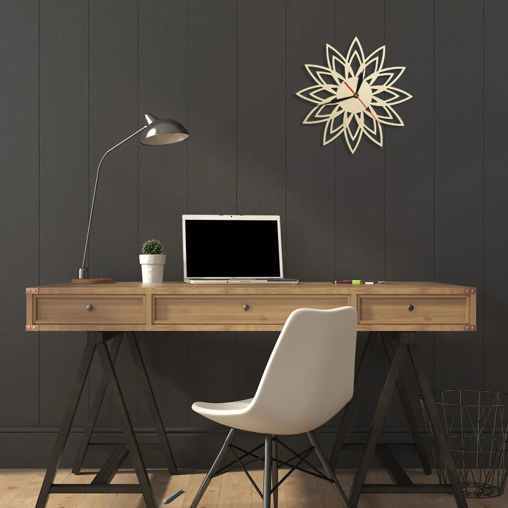 Mid Century современные деревянные настенные часы Sunburst домашний декор бесшумные не тикающие настенные часы натуральные настенные художественные бесшумные настенные часы