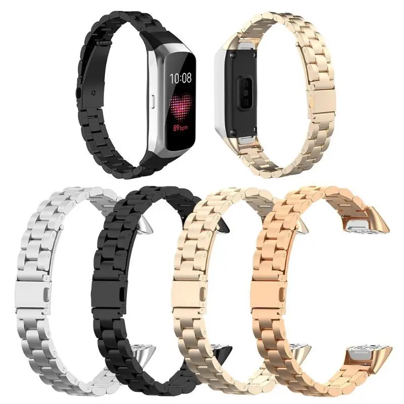 Ремешок для умных часов из нержавеющей стали сменные полосы Samsung Galaxy Fit SM R370 умные