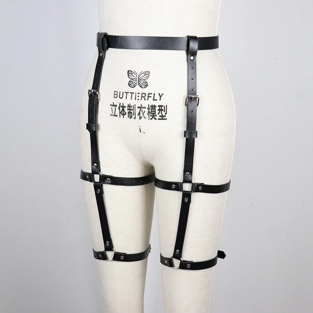 Fullyoung пикантные Harajuku из искусственной кожи в стиле панк готика Стиль подвязки