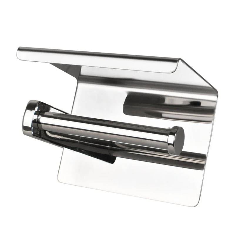 

T8NA Stainless Steel Wall Mounted Toilet Roll Paper Holder Self-Adhesive Tissue Rack