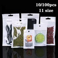 10100pcs high quality transparent resealable plastic packing bag water proof zipper reclosable pouches food storage bag h1002