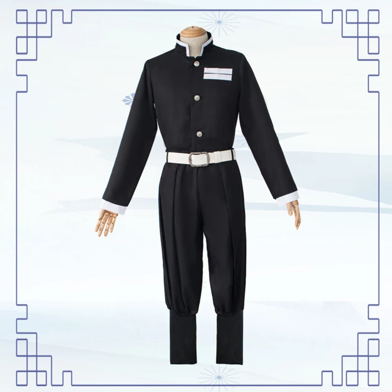 Anime Demon Slayer: Kimetsu no Yaiba Cosplay Costume Agatsuma Zenitsu Women Men Kimono Wigs Clogs Robe Cloak Geta Shoes | Тематическая