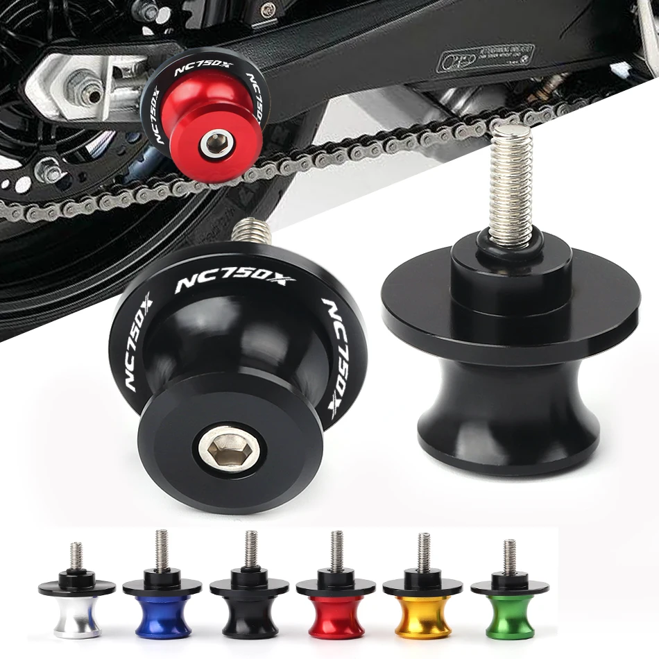 

With Logo 8MM CNC Aluminum Swingarm Spool Slider Stand Screws Motorcycle Accessories For Honda NC750X nc750x 2014 2015 2016 2017