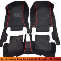 custom car floor mats for mercedes benz sl class cabriolet 2 seats 2013 2014 2015 2016 2017 2018 waterproof carpet car mats