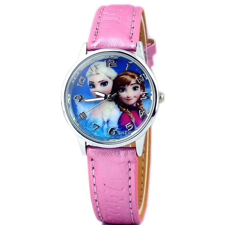 2018 new ice and snow princess Aisha Anna Princess children cartoon student girl belt quartz fashion watch | Наручные часы