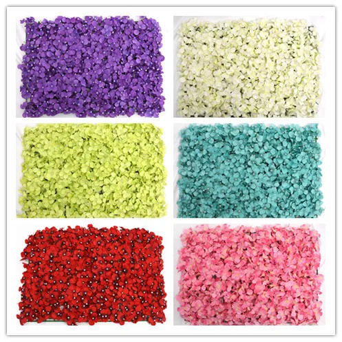 

Wedding 40*60cm Artificial Flower Wall Silk Rose Hydrangea Decoration Hotel Home Baby Shower Backdrops Decor Colorful Party