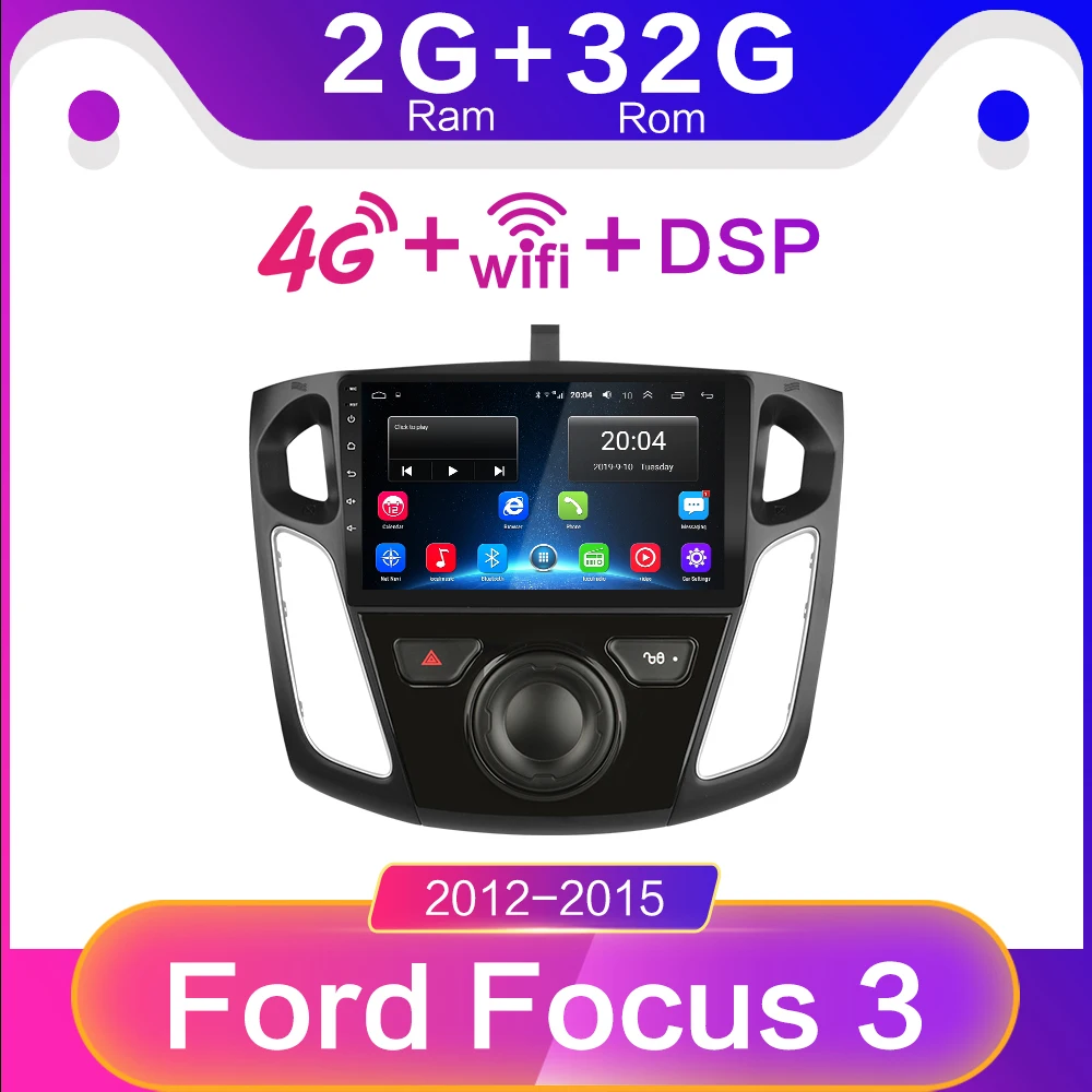 2G + 32G DSP SIM 2 din Android 8 1 4G NET автомобильное радио мультимедиа видео плеер для Ford Focus 3 2012