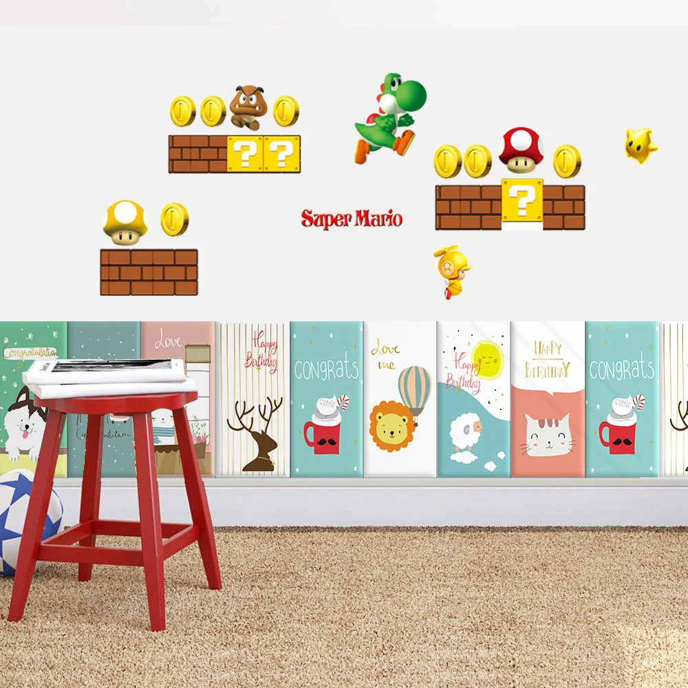 Детские настенные наклейки против столкновений мягкий пакет обои самоклеящиеся