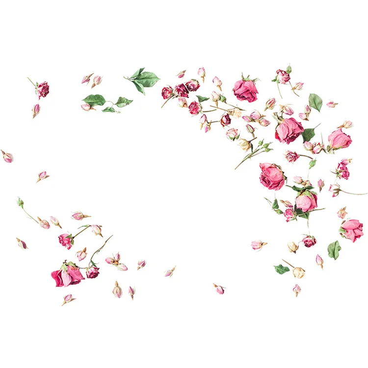 Wunderschöne Fliegende Rosen Wandaufkleber Schlafzimmer Wohnzimmer Hintergrund-Dekoration Wandbild Heimverschönerung Blumen Selbstklebende Aufkleber – Detail 7