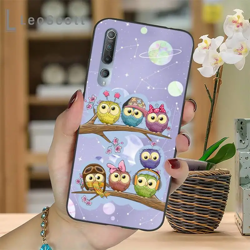 

Baby Cute Owl Cartoon Phone Case For Xiaomi Redmi 7 8 9t a3Pro 9se k20 mi8 max3 lite 9 note 9s 10 pro