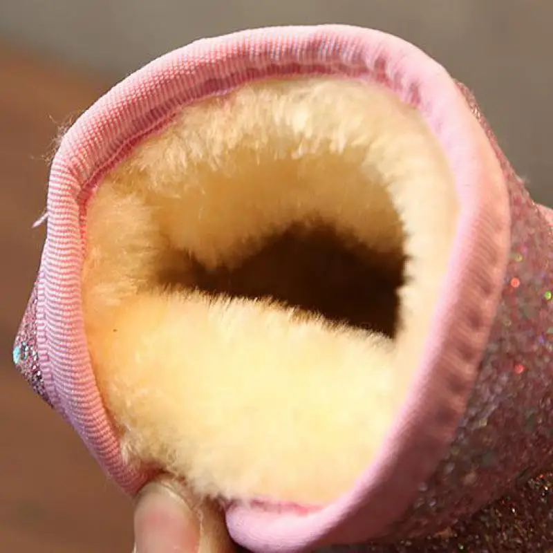 Детские зимние ботинки из ПУ кожи на нескользящей подошве | Мать и ребенок