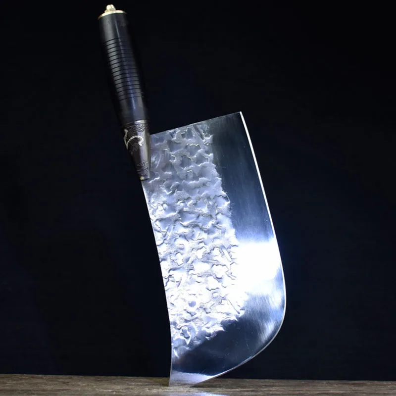 

Нож для измельчения LongQuan, 8,7 дюйма, медь, Декор, Machete Hanamde Forge, стальные кухонные ножи, инструменты для мяса и птицы