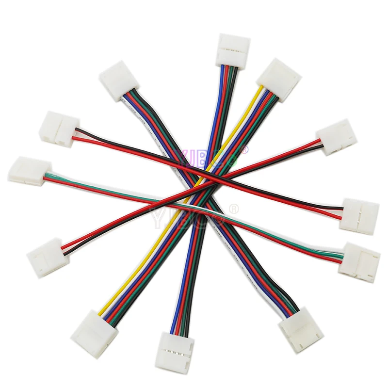 

5pcs 2pin 3pin 4pin 5pin 6pin Welding free connector clip Connector Cable For RGB RGBW RGBWW LED strip light led lamp tape