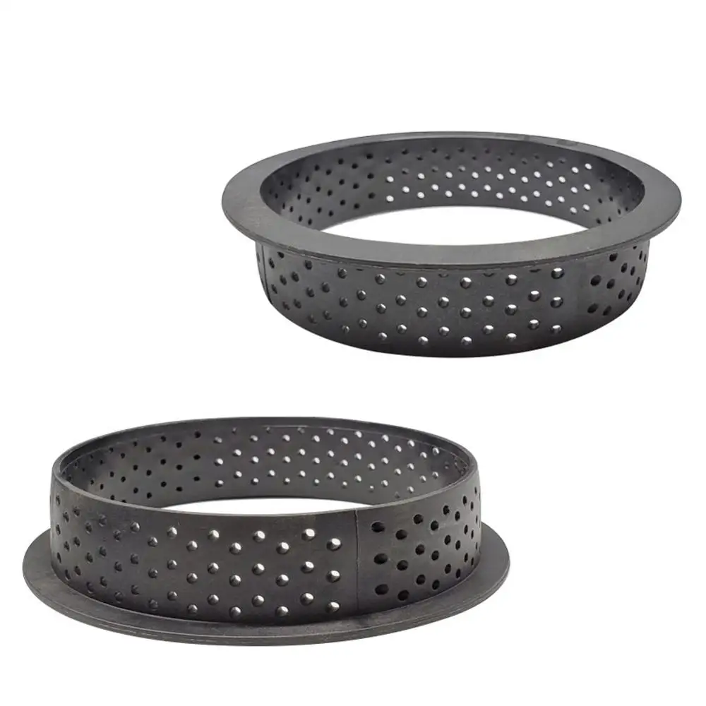 

8PCS DIY Tart Ring Mold Cake tools French Dessert Bakeware Cutter Round Shape Decorating Tool Perforated Mousse Circle
