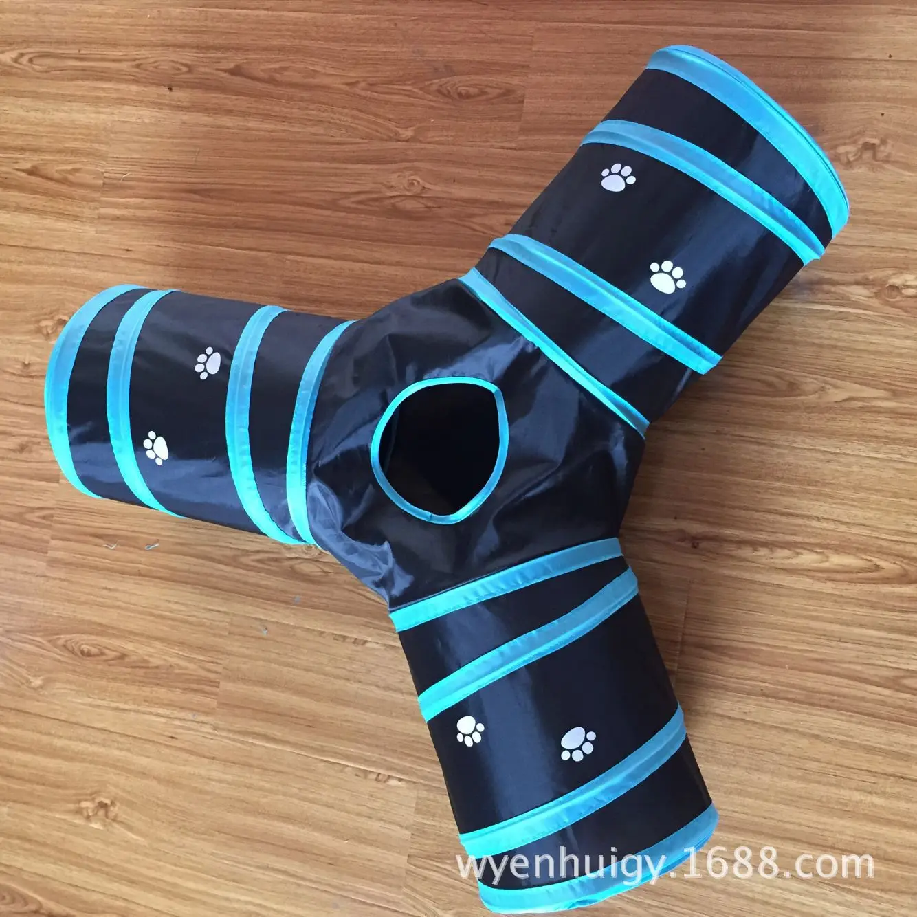 

Three-way ring paper cat channel rolling dragon pet cat tunnel cat drill tent nest foldable toy