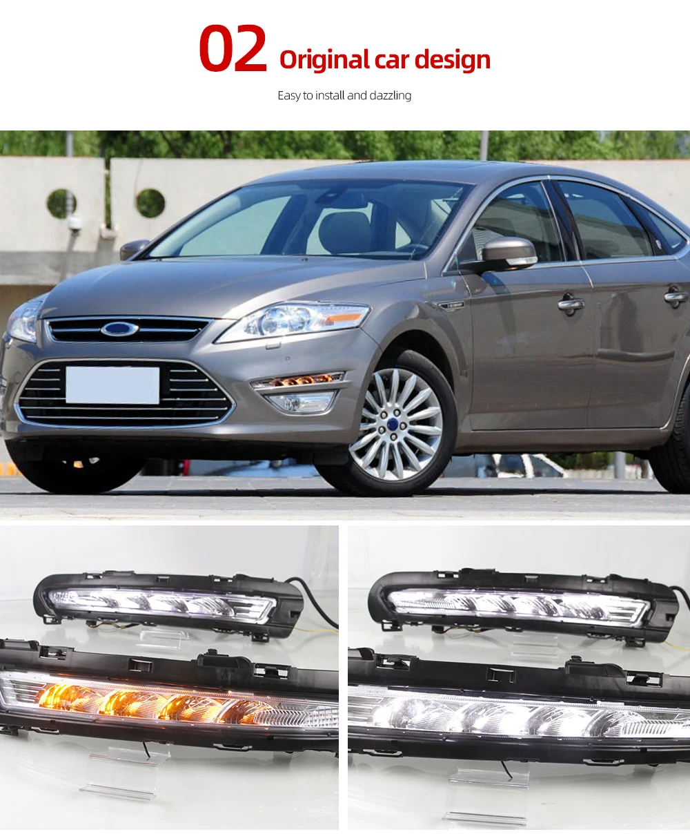CSCSNL 1 пара для Ford Mondeo 2011 2012 2013 DRL дневный ходовой светильник DRL автомобильный противотуманный фонарь реле Дневной светильник