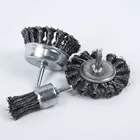 3 шт. стальной Вращающийся шарнир с узлом, плоская проволока, круглая щетка, диск, Удаление ржавчины, полировка для дрели, угловой шлифовальный прибор, вращающийся инструмент