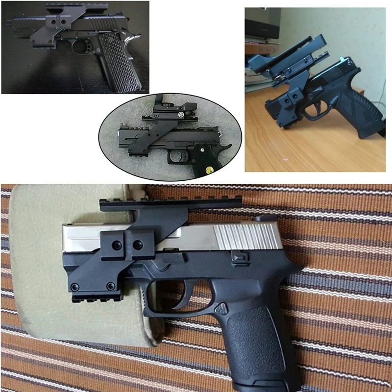 

Glock Tactical Top & Bottom Picatinny Weaver Pistol Handgun Mount Dovetail 21MM for Red Dot Scope Laser Sight