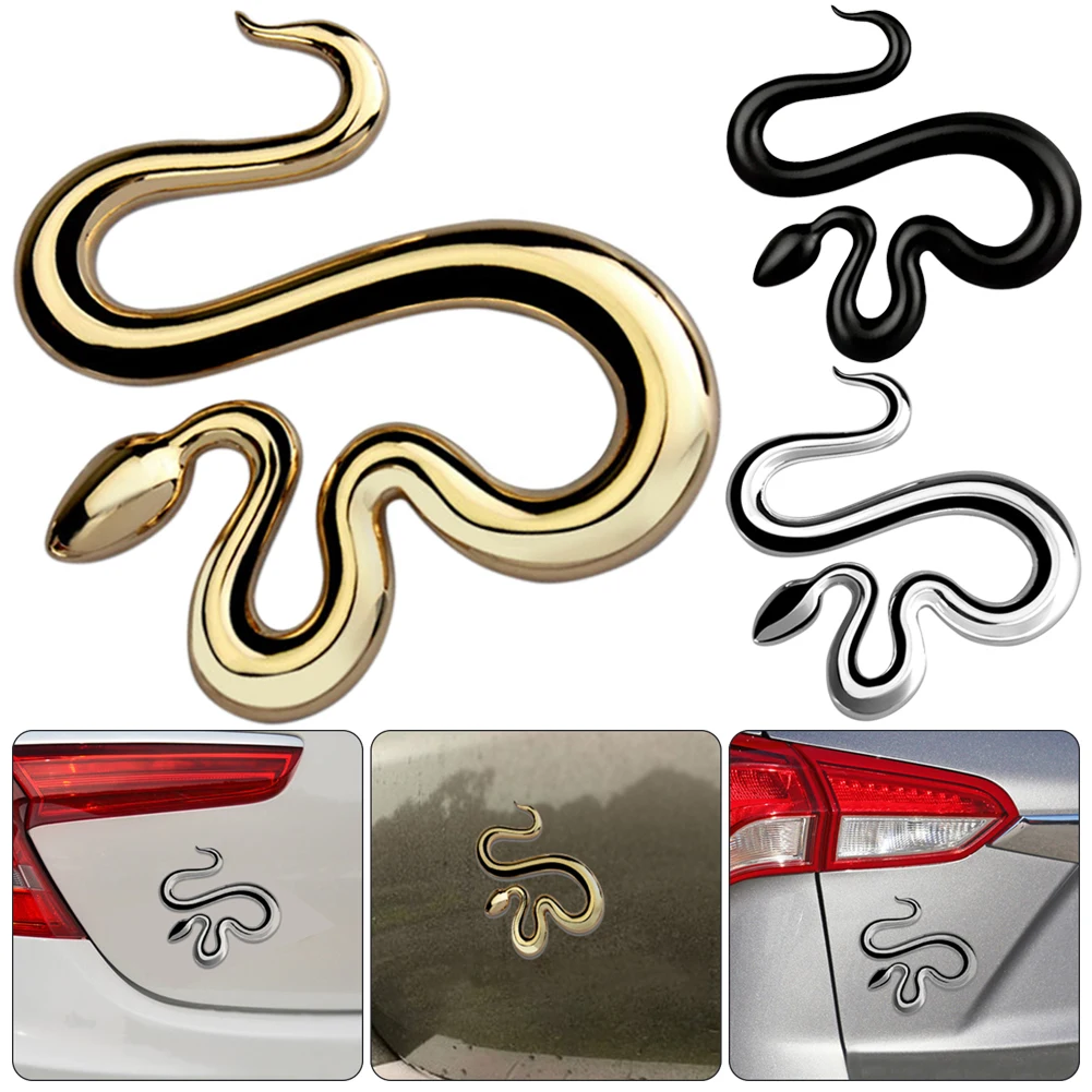 Zinc Alloy Snake Shape Auto Sticker Badge Car Styling Decals Emblem Decoration Exterior Accessories Boutique 2019 Wholesale | Автомобили и