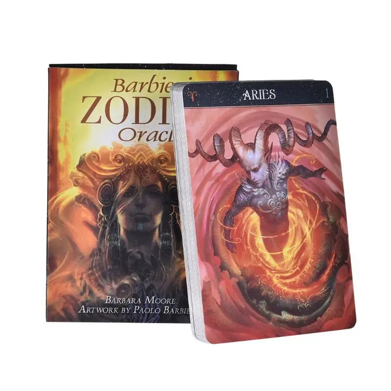 

Barbieri Zodiac Oracle Tarot 26 Cards Deck Mysterious Guidance Divination Fate Family Party Board Game