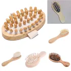 1 шт., деревянная расческа для волос, с подушкой