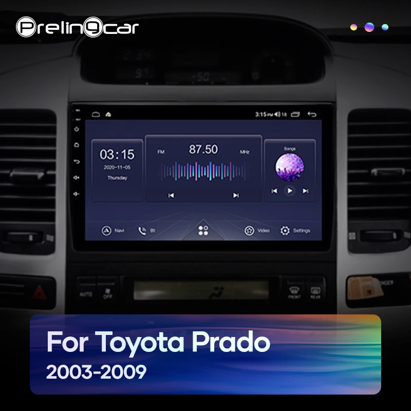 Автомобильный радиоприемник Android 10 стереоприемник для Toyota Land Cruiser Prado 120 2004-2009