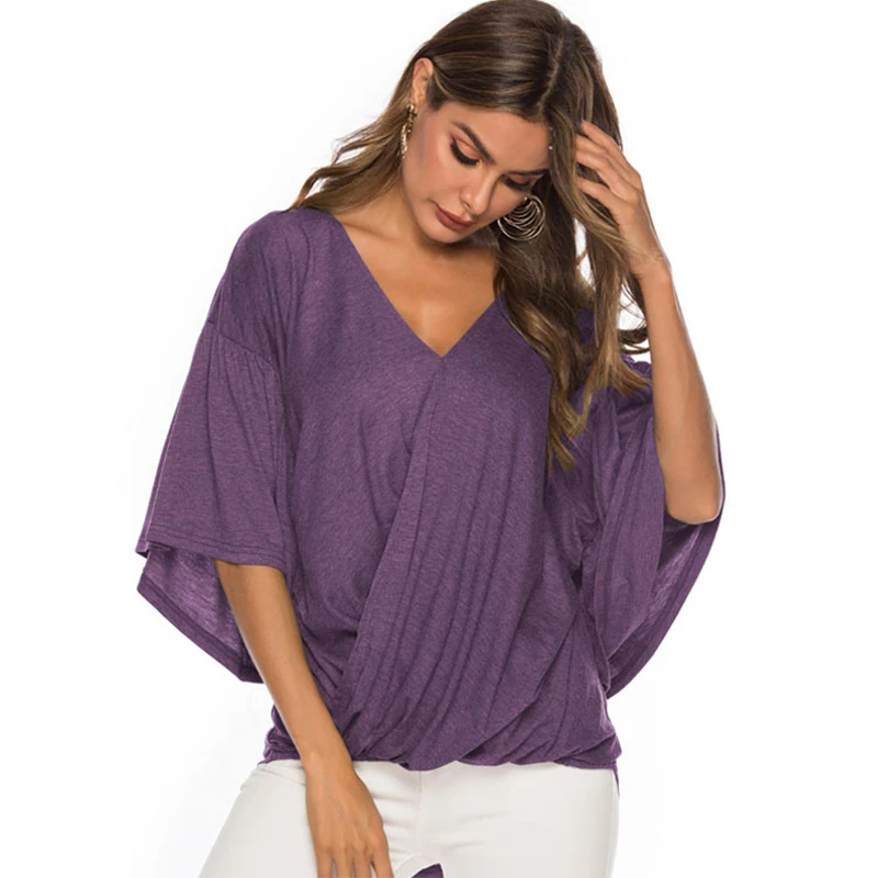 ENXI шесть цветов Одежда для беременных колокольчик половина рукава топ тенниска с