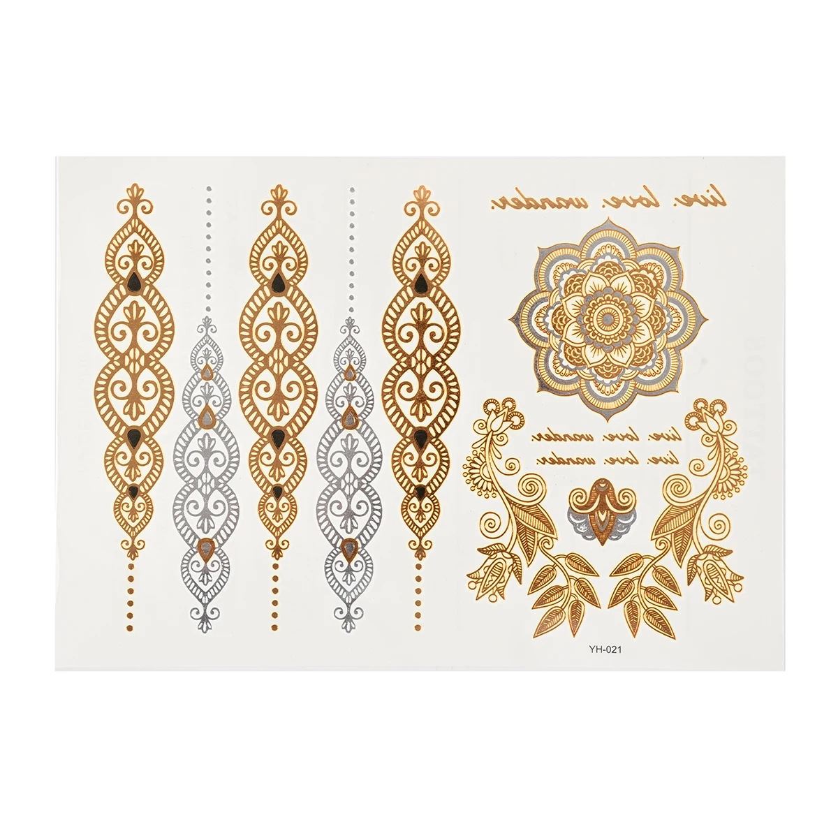 

Water-proof Body Art Temporary Tattoo Stickers Bronzing Tattoo Stickers