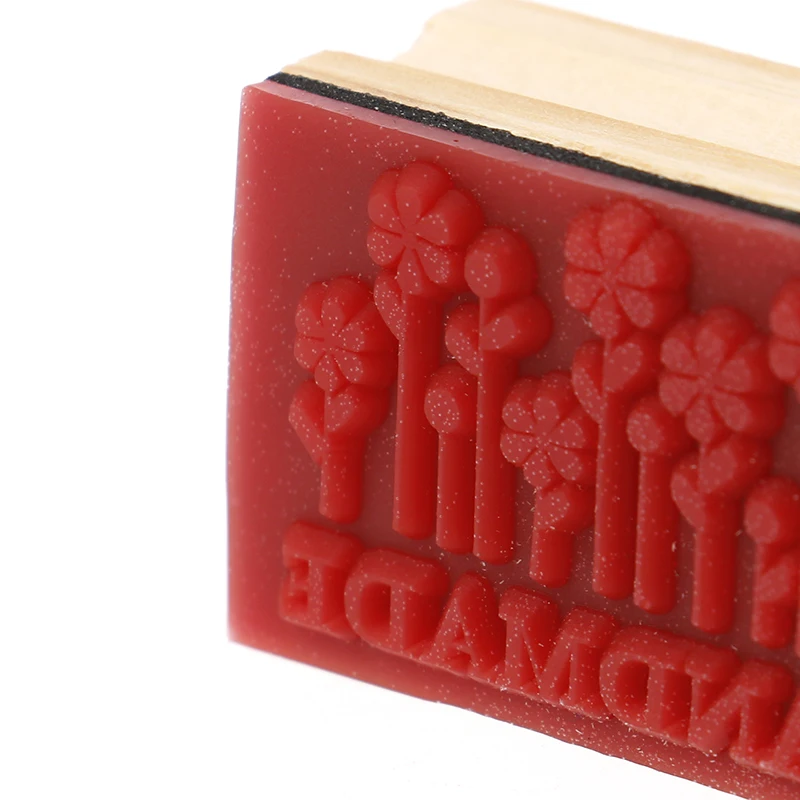 

Wood Stamp 1PC Hand Made Thank You DIY Craft Wooden Rubber Stamp