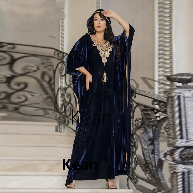 

Navy Blue Evening Dress Velour Mother of the Bride Dresses Champagne Appliques Evening Party Vestido de Renda Groom Mother Suits