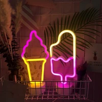 led neon light neon sign popsicle lamp for ice cream shop pastry display restaurant bar holiday decor sign christmas night light