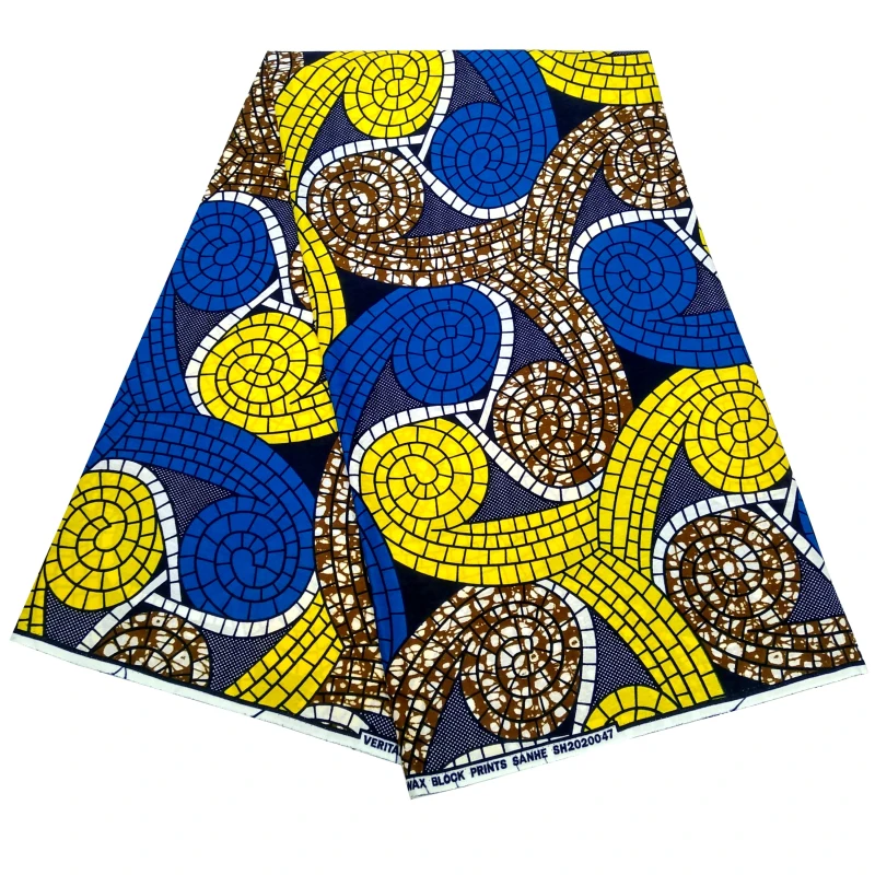 

High Quality 100% cotton wax fabrica african wax fabric wax prints ankara fabric tissu for dress 6yards