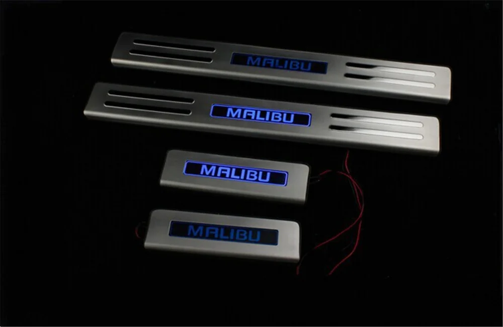 

Stainless Steel Led Door Sill Scuff Plate Guard Sills Protector Trim For Chevrolet Malibu 2013-2015 8TH
