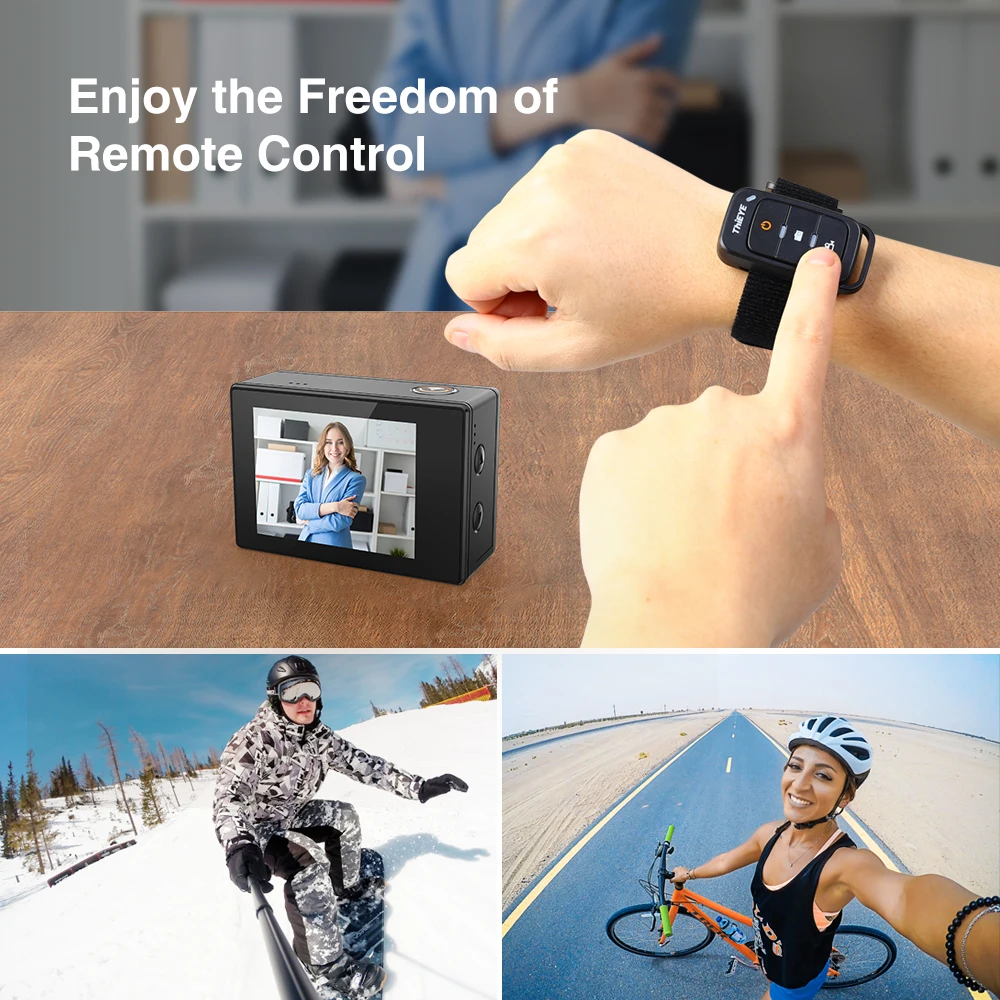 Экшн камера tieye T5 Pro с пультом дистанционного управления Wi Fi Bluetooth Ultra HD 4K 60fps
