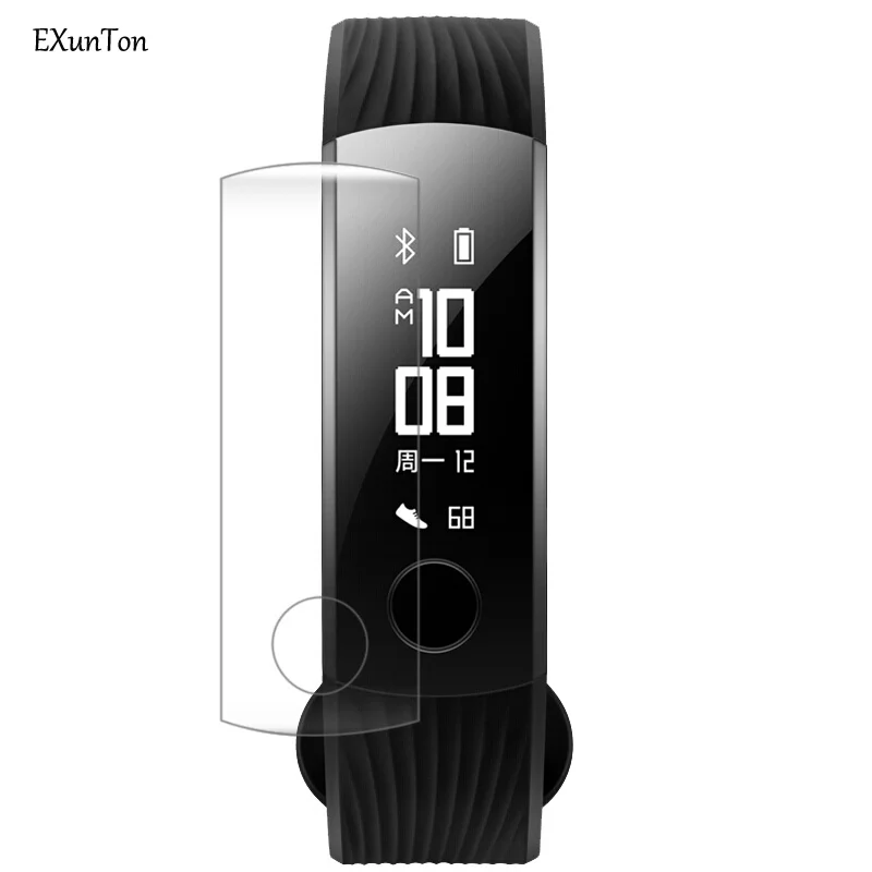 EXUNTON 5 шт./лот Ультра прозрачная мягкая защитная пленка из ТПУ для Huawei Honor Band 3 смарт