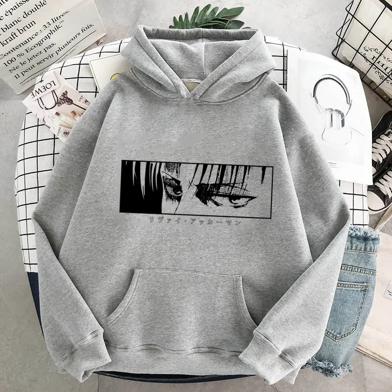 

Anime Attack On Titan Levi Cool Titans Attack Shingeki No Kyojin Graphic Sweater Hoodie Oversized Sweatshirt Hip Hop Pullovers