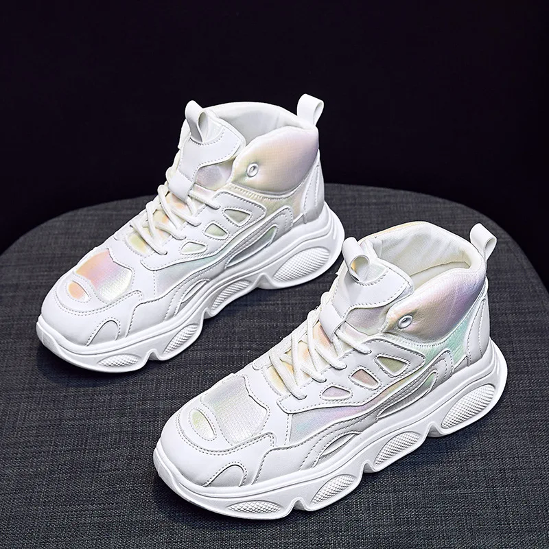 Женская модная спортивная обувь на платформе Новинка 2019 года Корейская версия