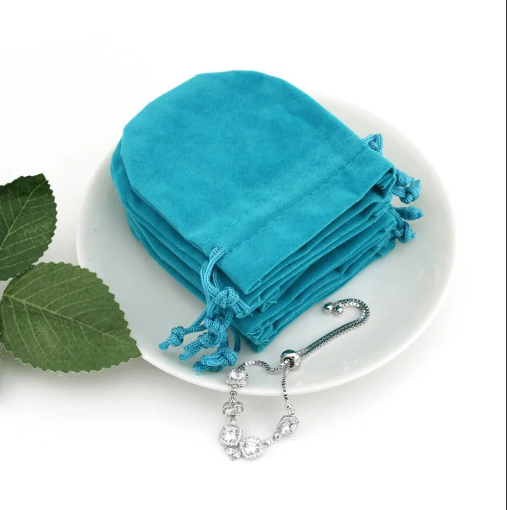

Round Jewelry Velvet Gift Bags 8x10cm(3x4inch) pack of 50 Custom Logo Sack Makeup Drawstring Pouches