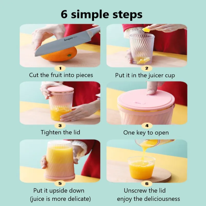 

Portable Blender 350ml USB Electric Juicer Cup Stainless Steel Chopper Kitchen Smoothie Mixer