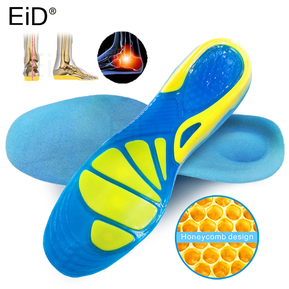 

EiD Silicon Gel Insoles Foot Care for Plantar Fasciitis orthopedic Massaging Shoe Inserts Shock Absorption Shoe pad Unisex